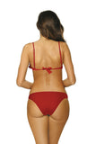 Charming Two-Piece Swimsuit with Flirty Frills and Push-Up
