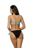Timeless Striped Swimsuit with Push-Up Bra and Tied Bottoms