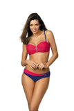 Elegant Two-Piece Swimsuit with Detachable Brooch