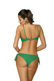 Flirty Ruffle Two-Piece Swimsuit with Golden Bow Detail