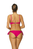 Flirty Ruffle Two-Piece Push-Up Swimsuit with Golden Bow