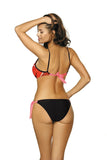 Ombre Effect Two-Piece Swimsuit with Push-Up Cups