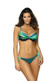 Ombre Effect Two-Piece Swimsuit with Push-Up Bra