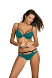 Stylish Two-Piece Push-Up Swimsuit with Decorative Straps