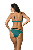 Stylish Two-Piece Push-Up Swimsuit with Decorative Straps