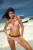 Stylish Two-Piece Swimsuit with Push-Up Cups and Straps