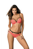 Stylish Push-Up Two-Piece Swimsuit with Decorative Straps