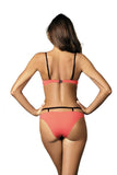 Stylish Push-Up Two-Piece Swimsuit with Decorative Straps