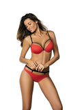Stylish Push-Up Two-Piece Swimsuit with Decorative Straps