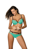 Stylish Push-Up Two-Piece Swimsuit with Decorative Straps