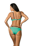 Stylish Push-Up Two-Piece Swimsuit with Decorative Straps