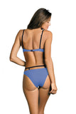 Stylish Two-Piece Swimsuit with Push-Up Cups & Strappy Design