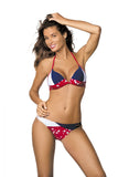 American Dream Style Bikini with Padded Cups and Stars