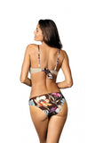 Exotic Floral Two-Piece Swimsuit with Push-Up Bra