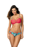 Romantic Bardot Swimsuit with Floral Design