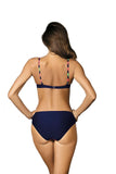 Vibrant Two-Piece Swimsuit with Push-Up and Side Cracks
