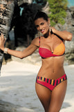 Stylish Two-Piece Swimsuit with Push-Up Bra Design