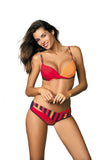 Stylish Two-Piece Swimsuit with Push-Up Bra Design