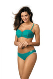 Elegant Two-Piece Swimsuit with Decorative Bra Brooch