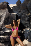 Stunning Push-Up Bikini with Ties and Vibrant Colors