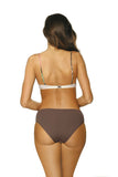 Feminine Two-Piece Swimsuit with Heart-Shaped Neckline