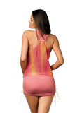 Semi-Sheer Openwork Tunic with Adjustable Drawstrings