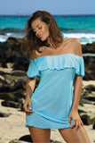 Feminine Frill Tunic with Flirty Shoulder Design