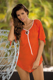 Elegant Adjustable Beach Cover-Up with Gold Bow Detail