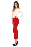 Elegant 7/8 Leg Trousers with Pockets and Zip Fly