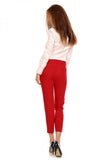 Elegant 7/8 Leg Trousers with Pockets and Zip Fly