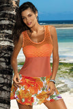 Colorful Beach Cover-Up Dress with Floral Motifs