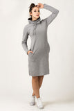 Colorful Sporty Dress with Pockets and Contrasting Collar