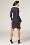 Colorful Sporty Dress with Pockets and Contrasting Collar