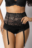 Flirty Lace Garter Belt with Adjustable Straps and Bow