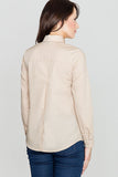 Elegant Snap Button Shirt with Cut-Out Back Design