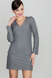 Elegant Straight Cut Dress with Shaping Darts