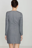 Elegant Straight Cut Dress with Shaping Darts