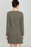 Elegant Straight Cut Dress with Shaping Darts
