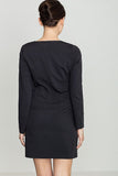 Elegant Straight Cut Dress with Shaping Darts and Zipper