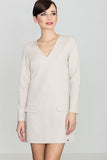 Elegant Straight Cut Dress with Shaping Darts