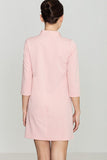 Plunging Neckline Mini Dress with Tied Sash and 3 Sleeves