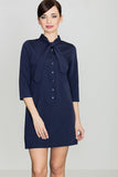 Feminine Plunging Neckline Mini Dress with Tied Sash