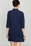 Feminine Plunging Neckline Mini Dress with Tied Sash