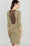 Chic Mini Dress with Deep Mesh Back Neckline