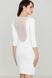 Elegant Mini Dress with Deep Mesh Back Neckline