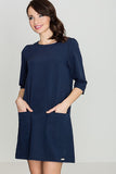Ruffled Sleeve Mini Dress with Front Pockets