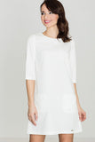 Ruffled Sleeve Mini Dress with Front Pockets