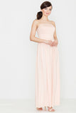 Elegant Maxi Dress with Corset Top and Side Slit