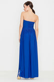 Elegant Maxi Dress with Corset Top and Side Slit