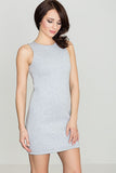 Fitted Sleeveless Foam Pencil Dress with Back Zipper